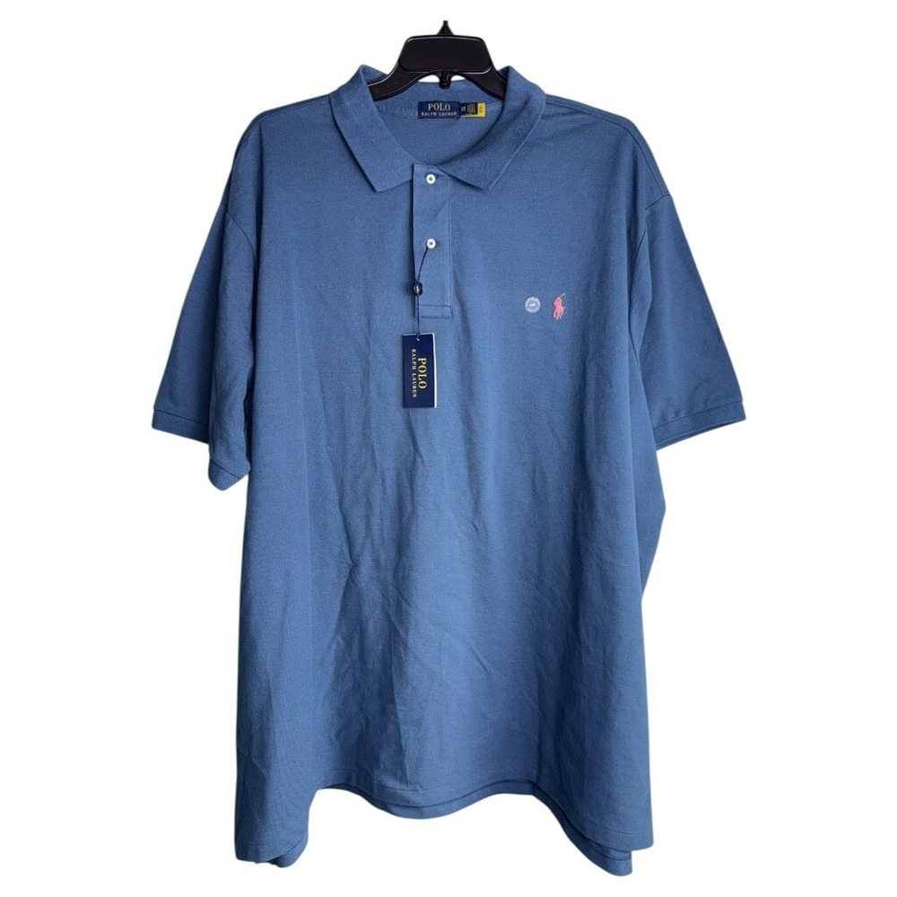 Polo Ralph Lauren‎ Mens Size 4XB Blue Short Sleeve Polo Shirt NWT